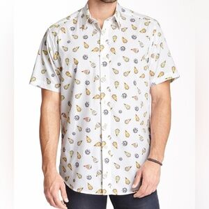 Robert Graham Maca Bana white shirt seashells size 3XL